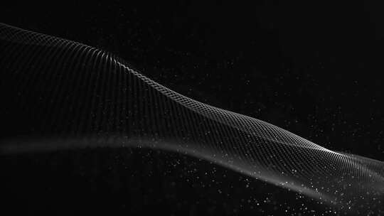 黑白线条粒子特效动态视频素材