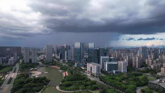 佛山局部暴雨航拍