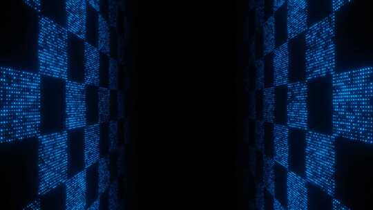 蓝色数字检查器隧道循环动画背景