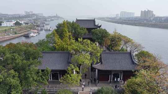 航拍衡阳石鼓书院4A景区