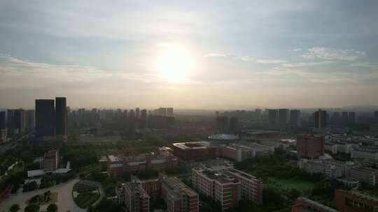 夕阳西下城市风景