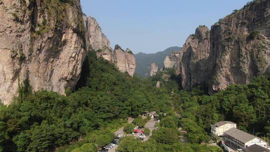 航拍浙江温州雁荡山