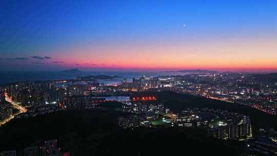 青岛西海岸夜景航拍