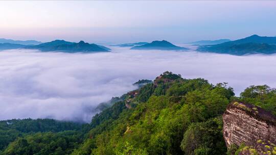 山峰 云雾 延时