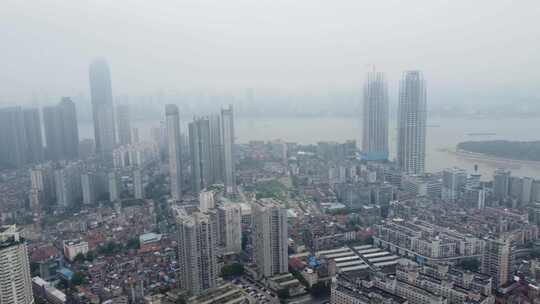 武汉烟雨 4K城市风光航拍