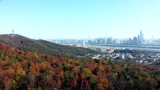 4K航拍长沙岳麓山长沙全景