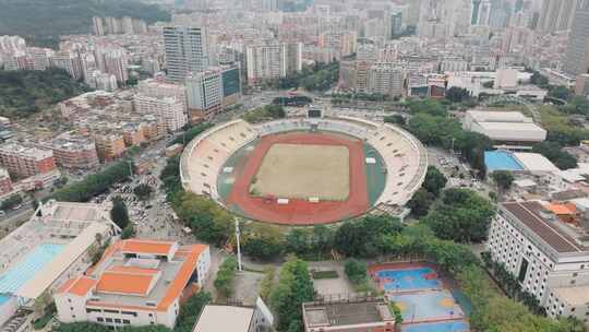 福建省泉州市体育中心体育场体育馆航拍