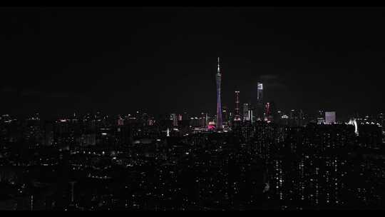 一线城市夜景航拍