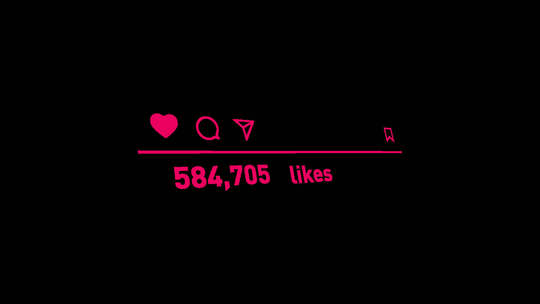 Instagram喜欢计数器Alpha视频素材模板下载