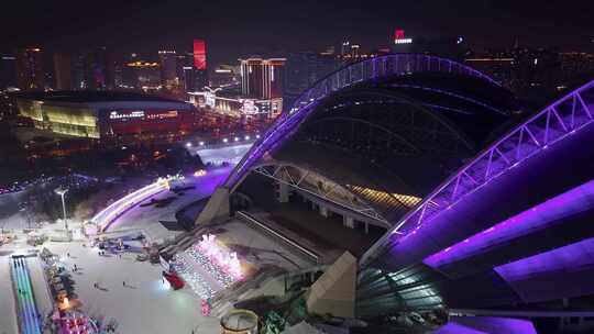 沈阳浑南奥体中心城市夜景