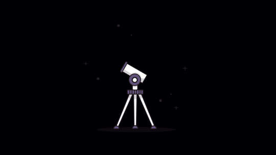 望远镜天文学概念动画视频-透明