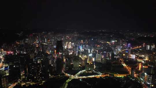 贵阳花果园夜景航拍