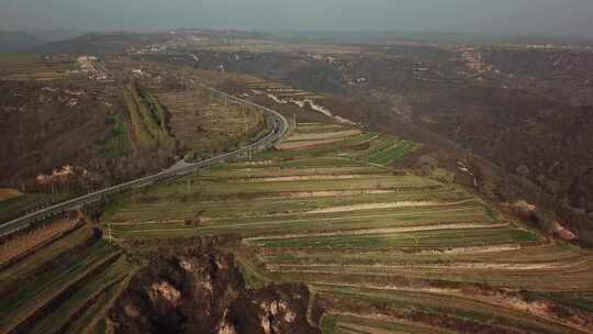 美丽乡村农村公路航拍