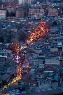 北京石景山模式口驼铃古道日转夜竖屏