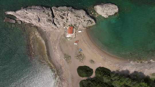 大岩石，海滩，海岸，海浪