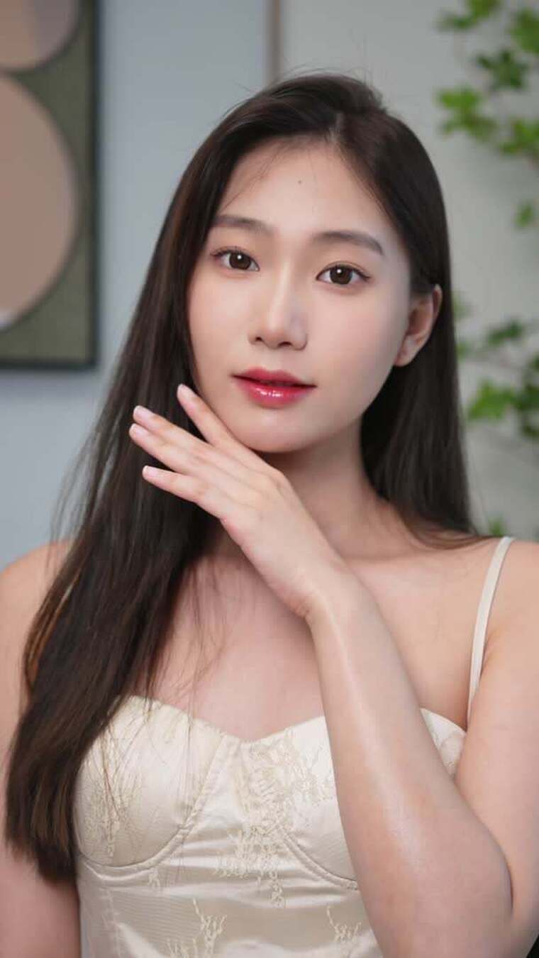 美女皮肤状态展示（好）护肤品