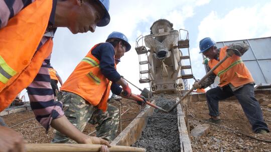 工人工地建设视频素材模板下载