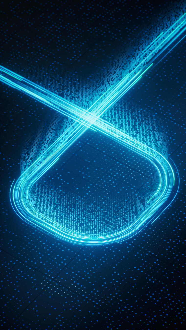 流动的发光粒子曲线与大数据三维渲染