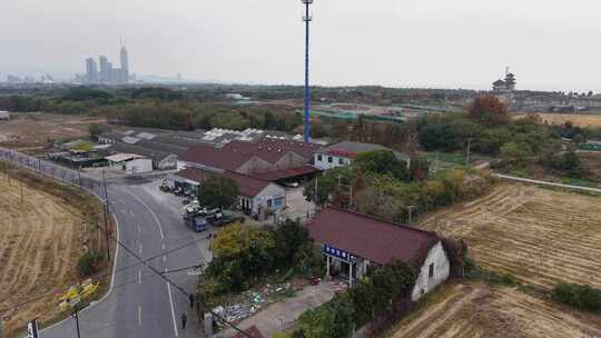 集中农村房屋建筑田园航拍