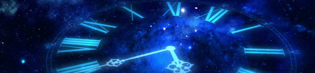 星空背景下的时钟特效
