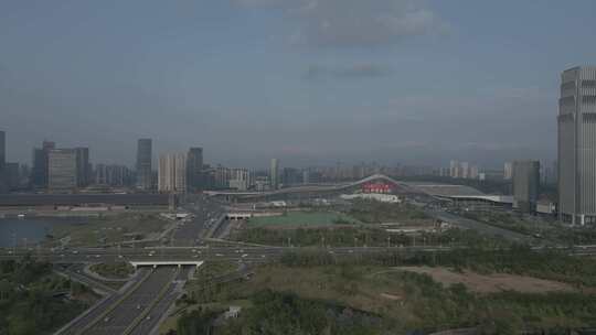 成都 天府新区 成都新区 城市建设 兴隆湖视频素材模板下载