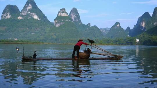 桂林山水渔翁