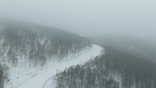 高山雪场雪道滑雪