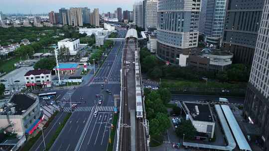 城市高架桥及轨道交通鸟瞰