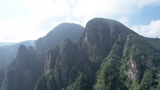 航拍湖南郴州莽山五指峰景区