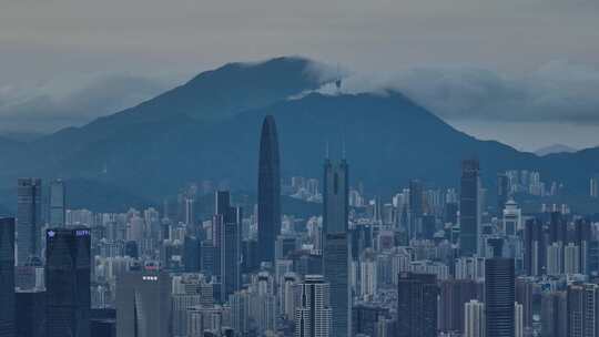 深圳福田CBD大湾区平安大厦航拍