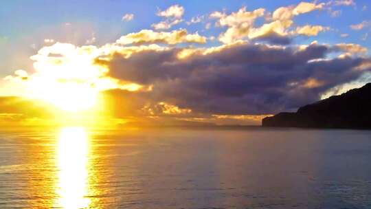 海岸线日出日落