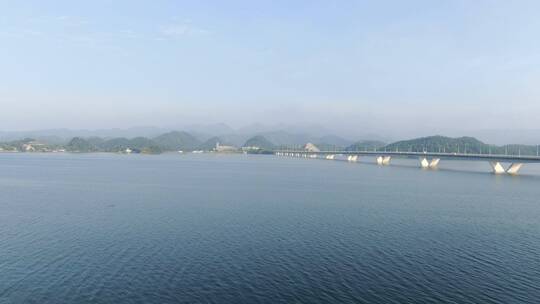 航拍浙江千岛湖自然风景