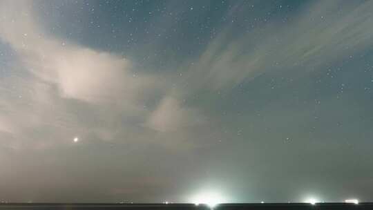 海上星空延时摄影视频素材模板下载