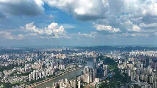 重庆城市全景航拍视频素材模板下载