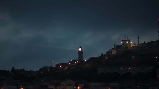 Port De Sete，灯塔，法国，城