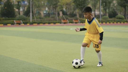 足球小将日常训练【升格】视频素材模板下载