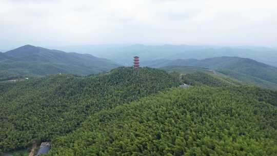 湖南省耒阳市蔡伦竹海风景区航拍