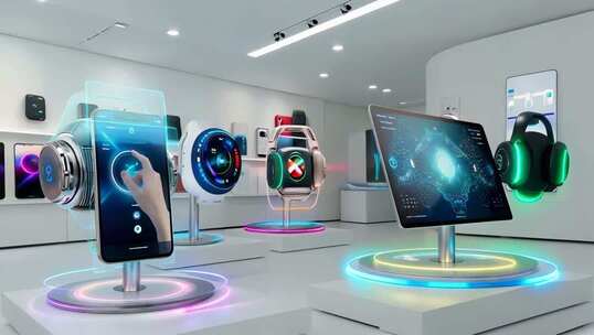 科技展厅智能电子产品展示