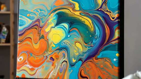 抽象艺术油漆纹理画作