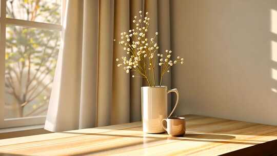 温暖光线家居静物空镜片头 现代简约家品