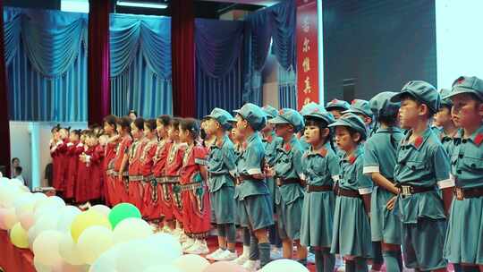 幼儿园晚会表演小红军舞蹈视频素材模板下载