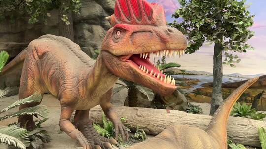 【镜头合集】雕塑恐龙模型侏罗纪公园