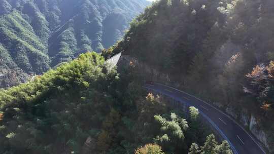 四明山 盘山公路 秋色 秋天 余姚