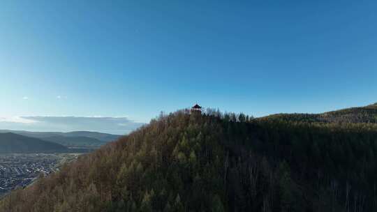 航拍初夏大兴安岭风景