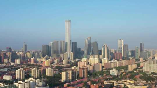 北京航拍国贸cbd央视大楼电视台