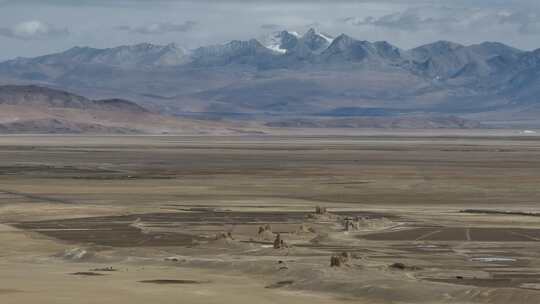 西藏日喀则珠峰古堡文化遗迹堡垒高空航拍视频素材模板下载
