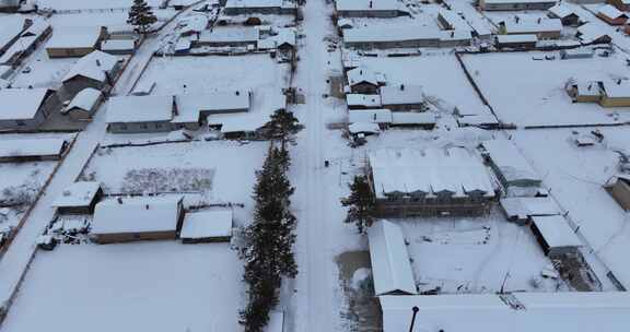 漠河北极村冬季航拍