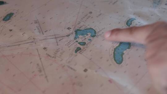 西沙群岛南海地图航拍