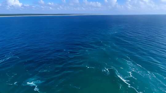 海浪飞溅鸟瞰图大海海洋海水浪花
