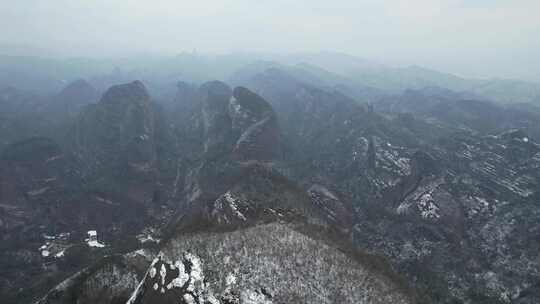 广西桂林资源八角寨雪景